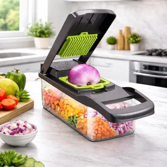 Cortador de Legumes 14 em 1 com 8 Lâminas