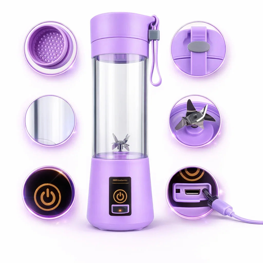 Mini Liquidificador Portátil com 6 Lâminas
