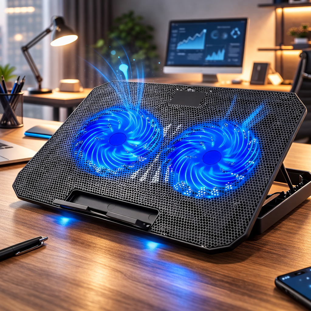 Suporte para Notebook com Base Refrigerada